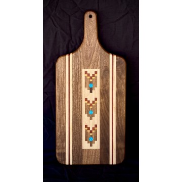 Large Combination Cutting Board Serving Tray in Walnut